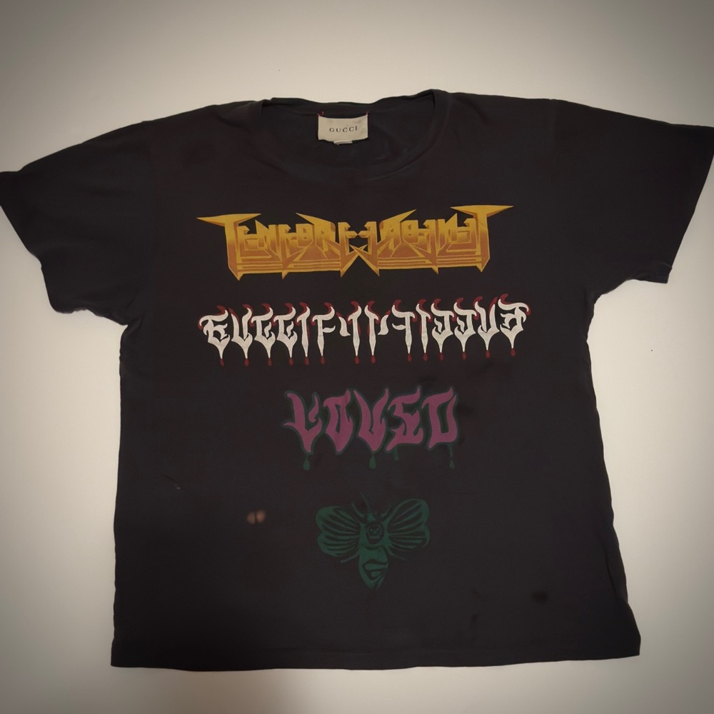 Gucci Black Short Sleeve Graphic Tee